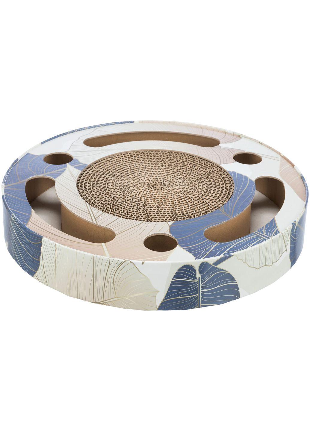 Когтеточка Барабан з двома кульками картон 33х5.5 см Блакитна (4011905480046) Trixie (329994848)