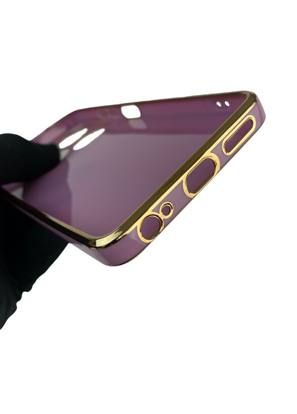 Чохол для Pop 8 (BG6h) із захистом камери із золотою окантовкою на техно поп 8 чорничний gs1 Tecno (366230157)