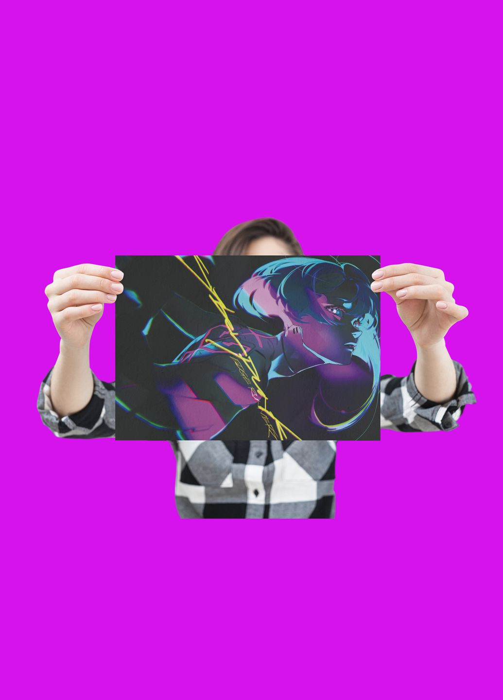 Плакат- Cyberpunk Edgerunners Кіберпанк Lucy Люсі, що біжать по краю, темний арт A4 А2 Кавун постер (316209799)