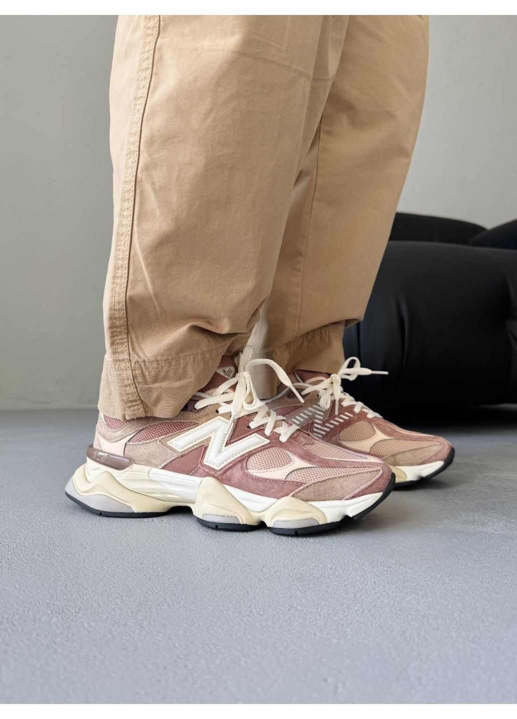 Комбіновані Осінні кросівки чоловічі new balance 9060 brown caramel нью беланс 9060 No Brand