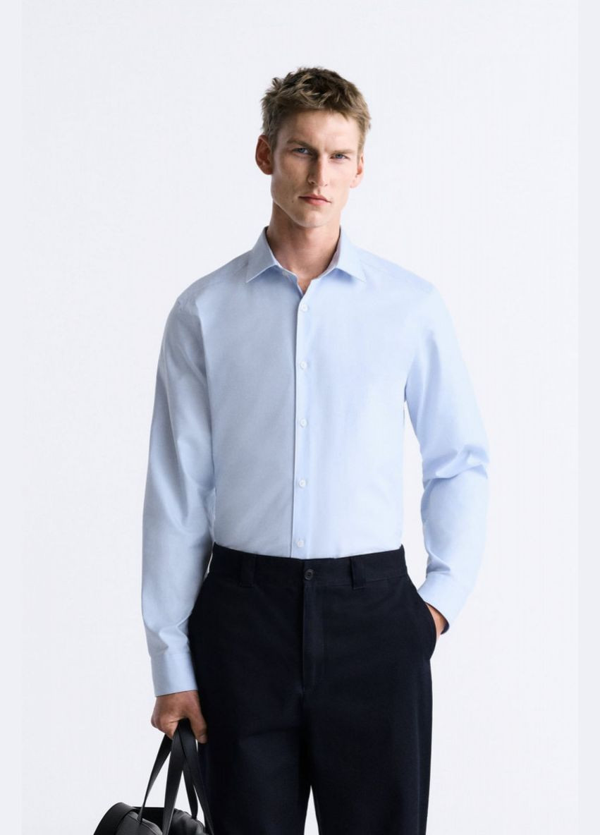 Голубой кэжуал рубашка Zara