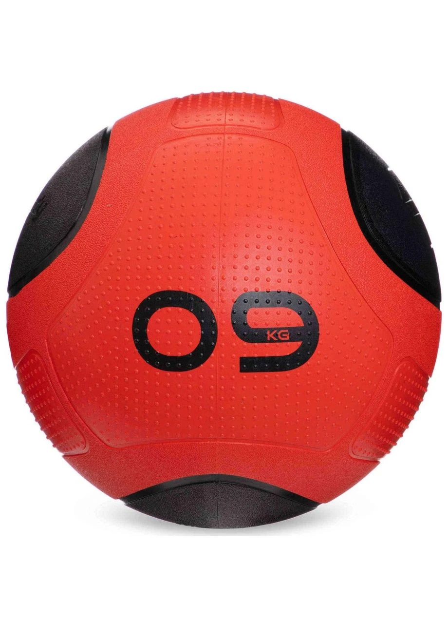 М'яч медичний медбол Ball GI-2620-9 9кг червоний-чорний Medicine (297667728)