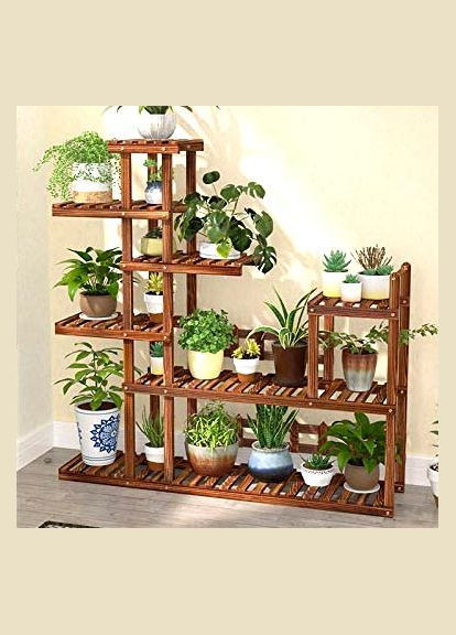 Підставка для квітів з дерева Корбей капучино (ЦВТ-010309) No Brand (328227685)