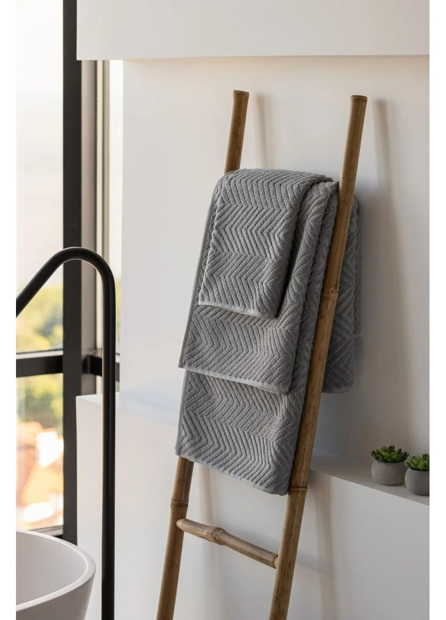 Набір рушників Chic 50х90см, 70х140см, 90х150 HYGG смужка темно-сірий