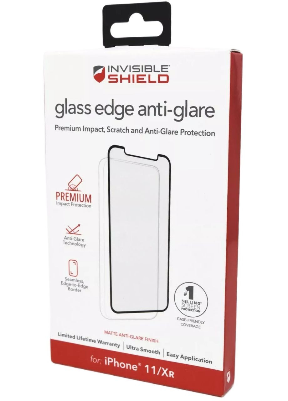 Захисне скло InvisibleShield Glass Edge Anti-Glare для Apple iPhone XR/11 Black (200104111) Zagg (372011732)