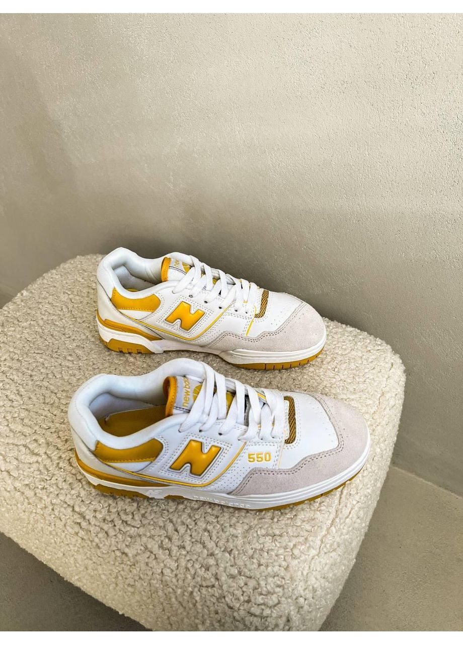 Бежевые демисезонные кроссовки мужские new balance 550 yellow нью беланс 550 No Brand