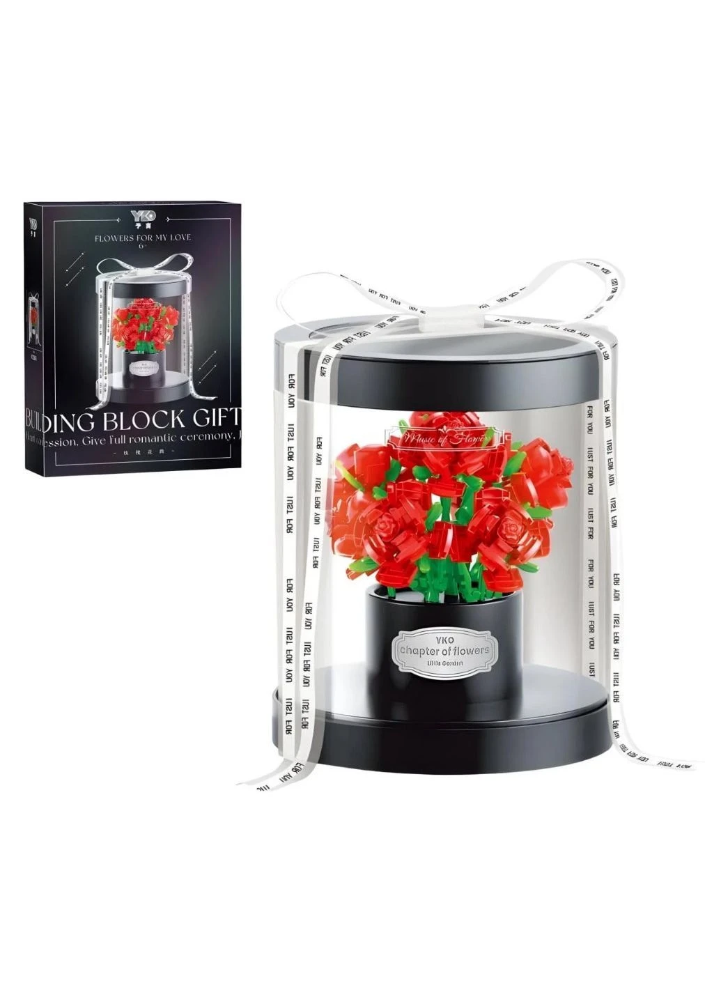 Конструктор Royal Red Bouquet Серія Floral Luxury Червоні троянди з мушлями в сумці 520 деталей (2104619299) No Brand (382242286)