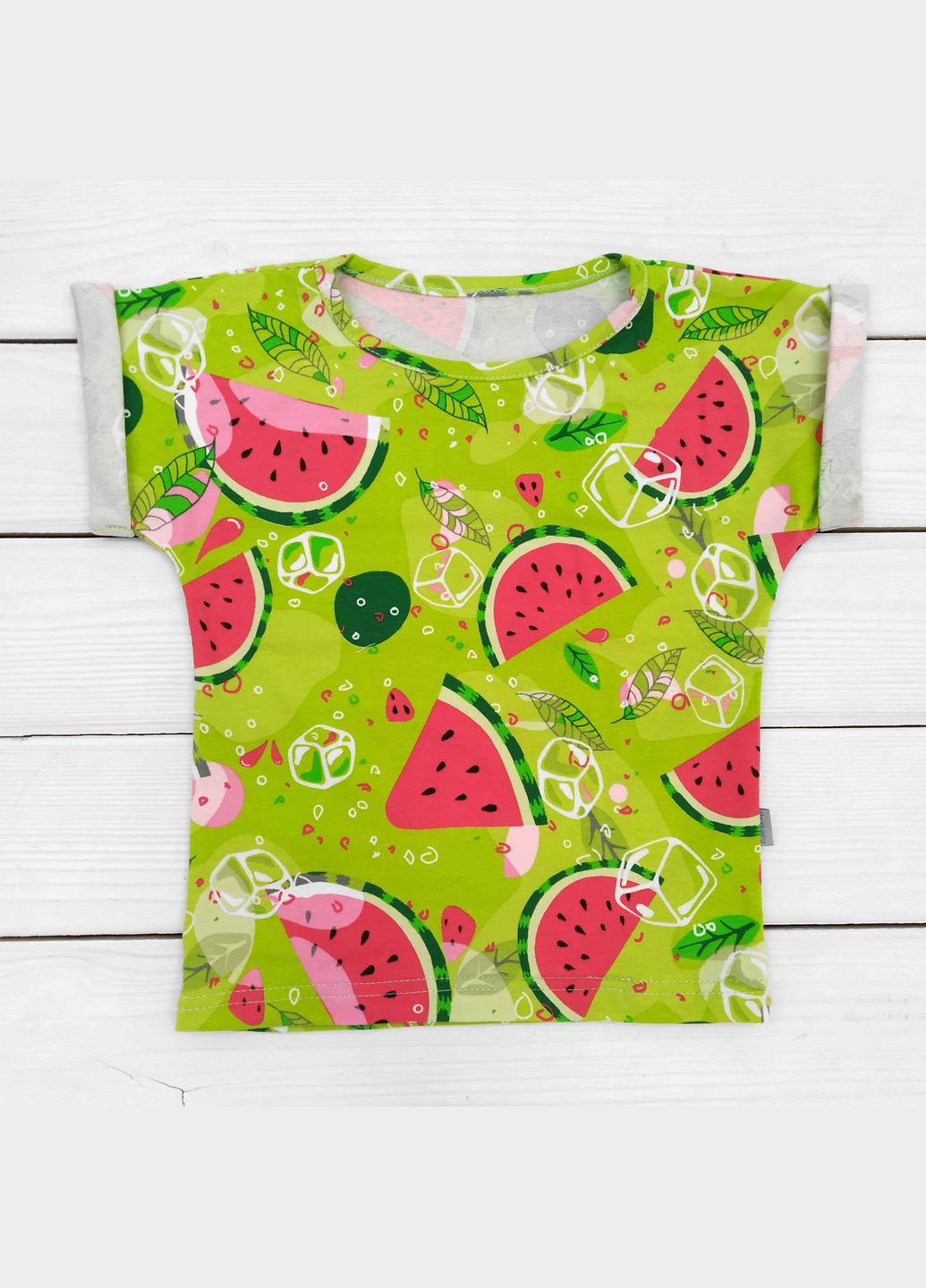 Зелена літня футболка з коротким рукавом watermelon зелений dexter's