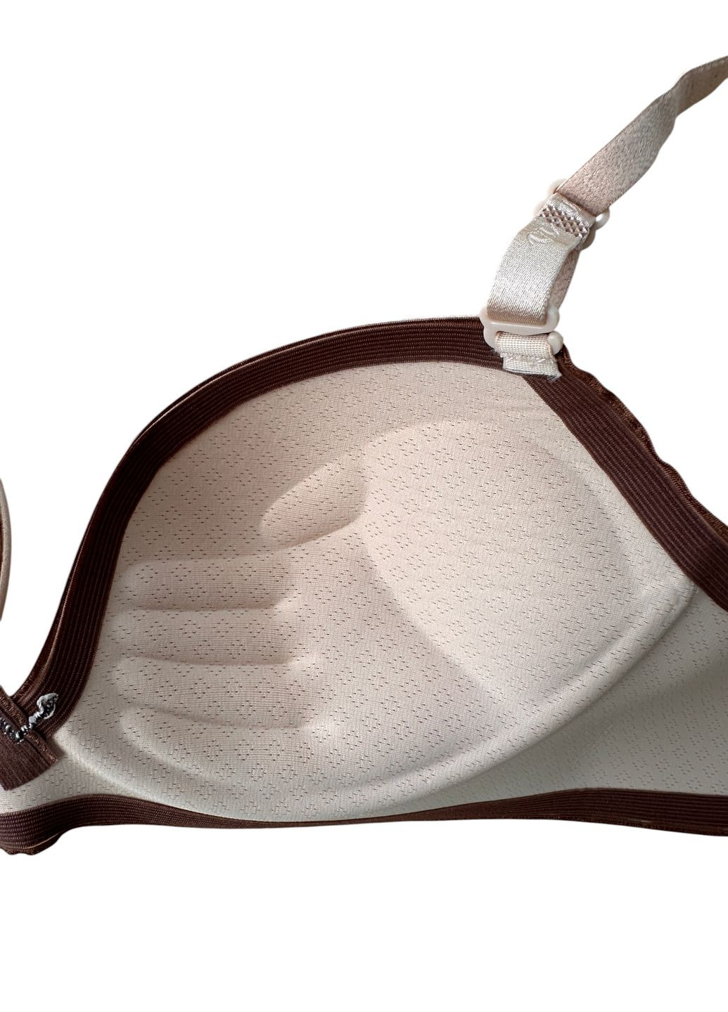 Бежевый бюст бесшовный без косточек с корректирующим пуш-ап (a64) No Brand