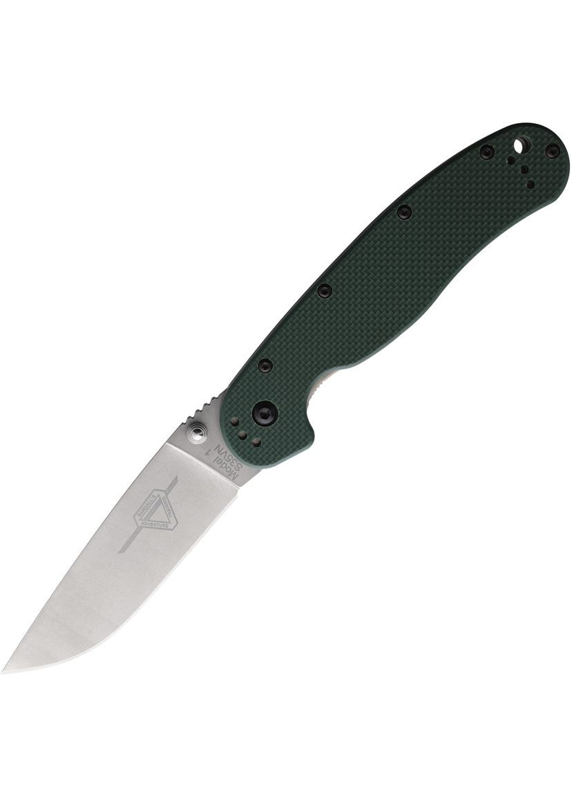 Ніж Rat Model 1 Forest Green G-10 S35VN Stonewash - 8992 Ontario RAT 1 (323465381)