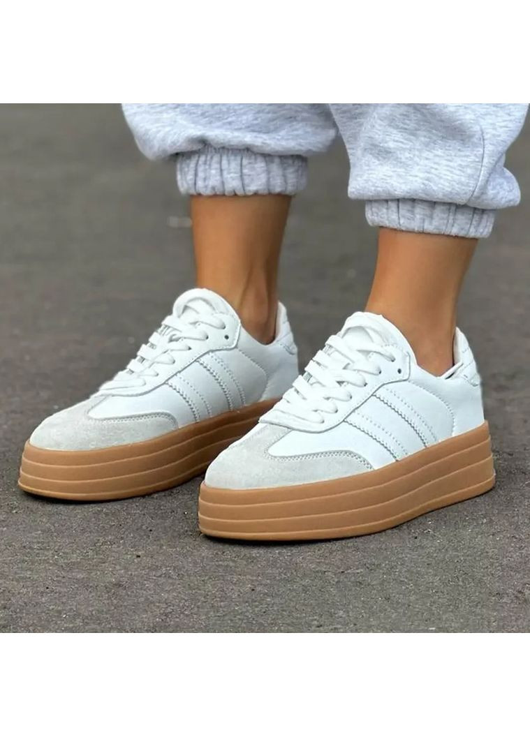 Білі жіночі демісезонні кеди самбо білі (cx1580-2) 40 Stilli