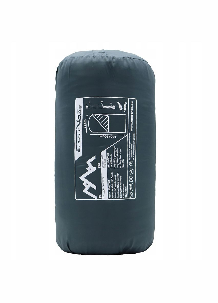 Спальний мішок (спальник) ковдра +2...+21°C R Navy Green/Orange SportVida SV-CC0065 (296666501)