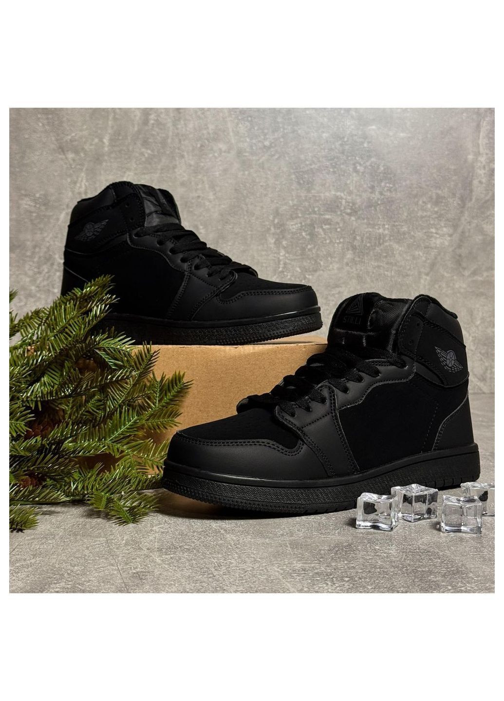 Черные зимние кроссовки мужские зимние Stilli