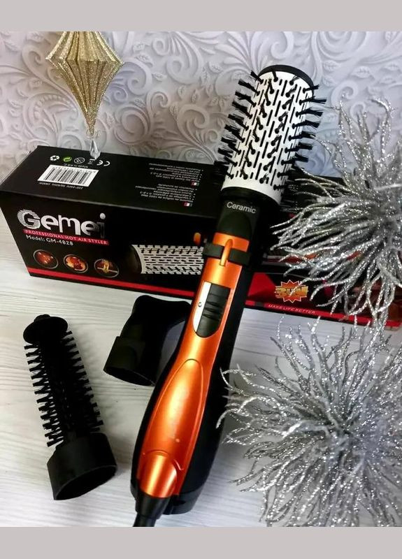 Стайлер Фен-Щётка Gemei GM-4828 1000 Вт 3 насадки Voltronic (335976732)