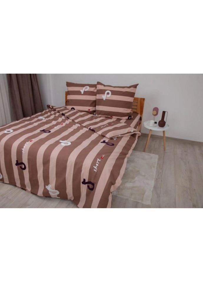 Постельное белье евро Soft dreams Line Brown 2-03859-26454 200х215 см коричневое ТЕП (336328738)