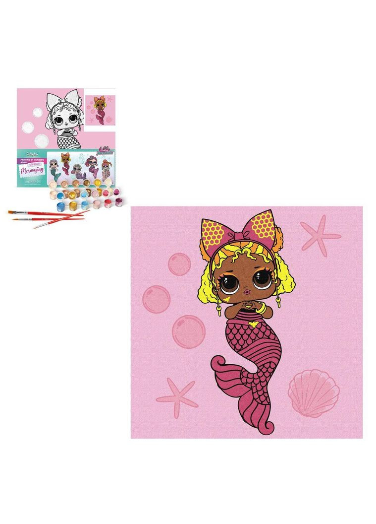 Набор для росписи по номерам для детей L.O.L. Surprise! Mermaids Queen Bee" 40х40см Ідейка (332944784)