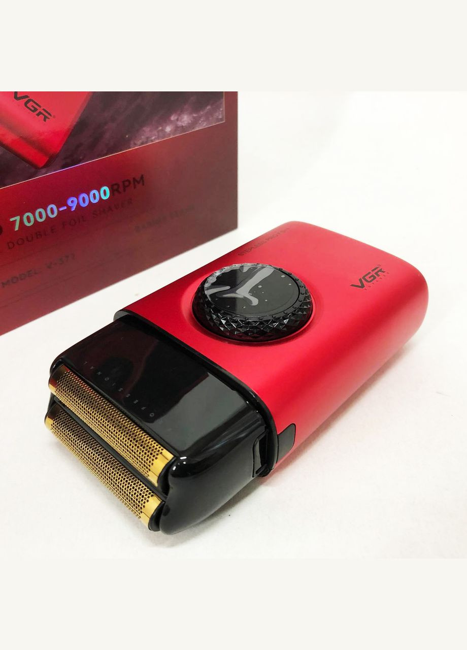 Електробритва V-377 RED шейвер, Електрична акумуляторна бритва для гоління, шейвер чоловічий VGR (364666100)