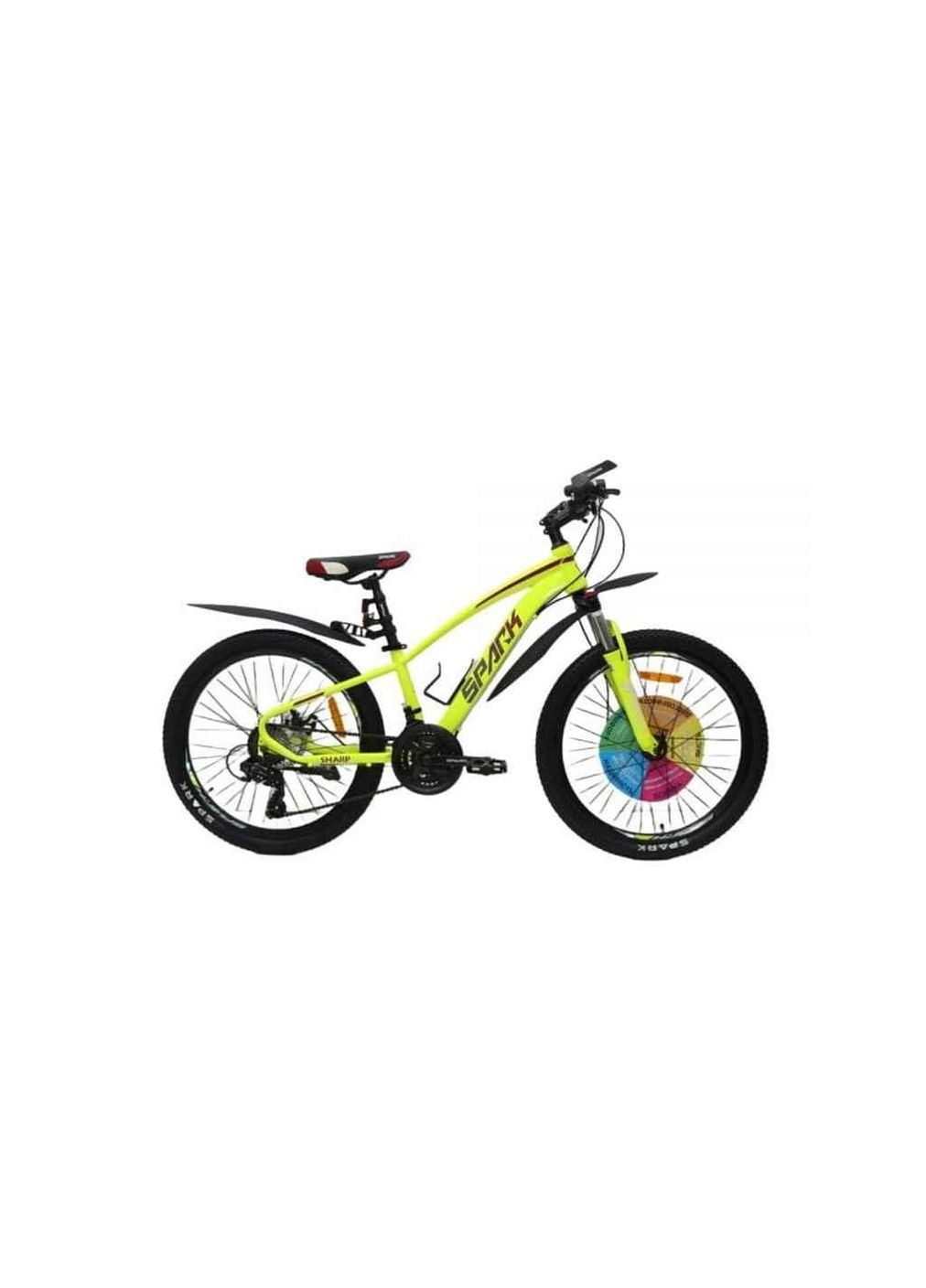 Велосипед 24 SHARP JUNIOR рама 12 (21 sp) неоновий жовтий ТМ Spark (311956597)