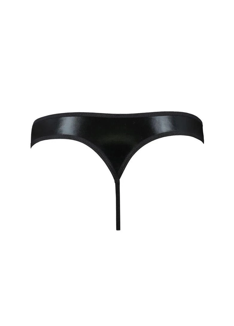 Черный демисезонный мужские стринги 033 thong paul s/m black, под латекс Passion