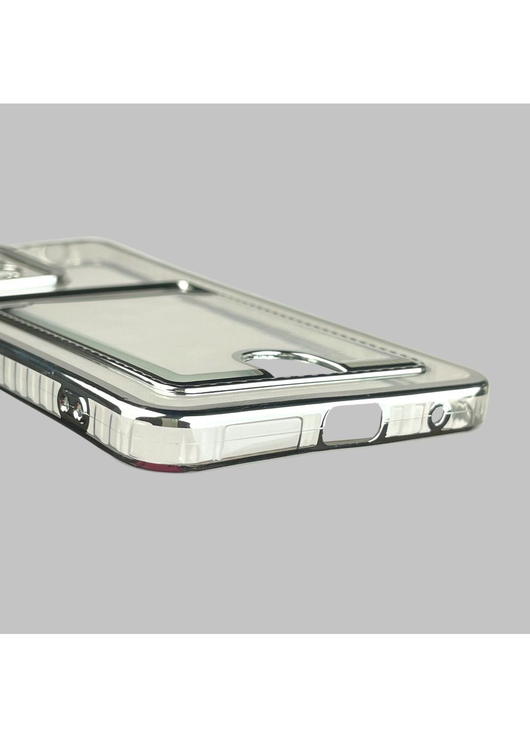 Чехол для Redmi Note 12 4G с серебряной окантовкой с карманом для карт на сяоми редми нот 12 серебряный Xiaomi (366020634)