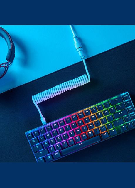 Кабель USB-A-USB-C спиральный, 1.37м Grey/Black HyperX (325219573)