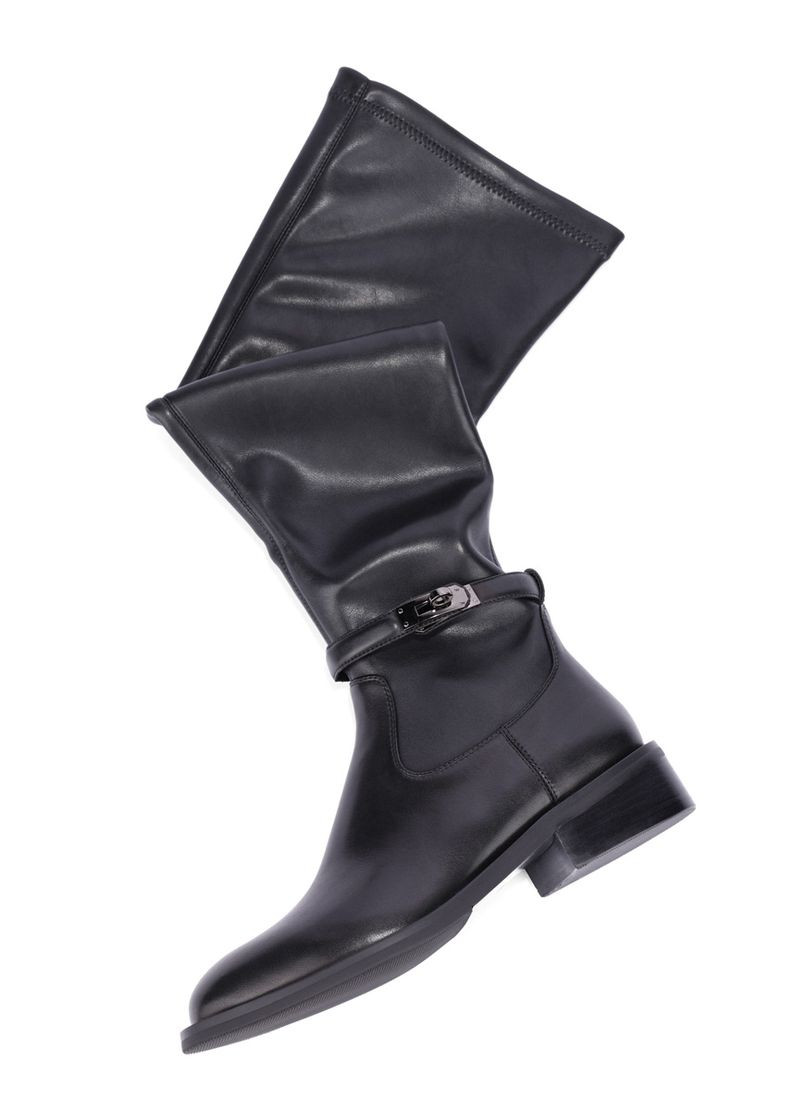 Жіночі Ботфорти 368H-2221-N04-P33 Чорний Штуч. шкіра Attizzare (365434824)