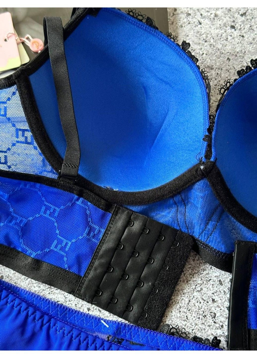 Синий женское нижнее белье на чашку с комплект синего цвета Velencosa