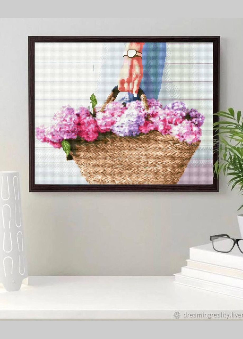 Алмазна вишивка 40x50 Дама з квітами SP112 ColorArt (299772533)