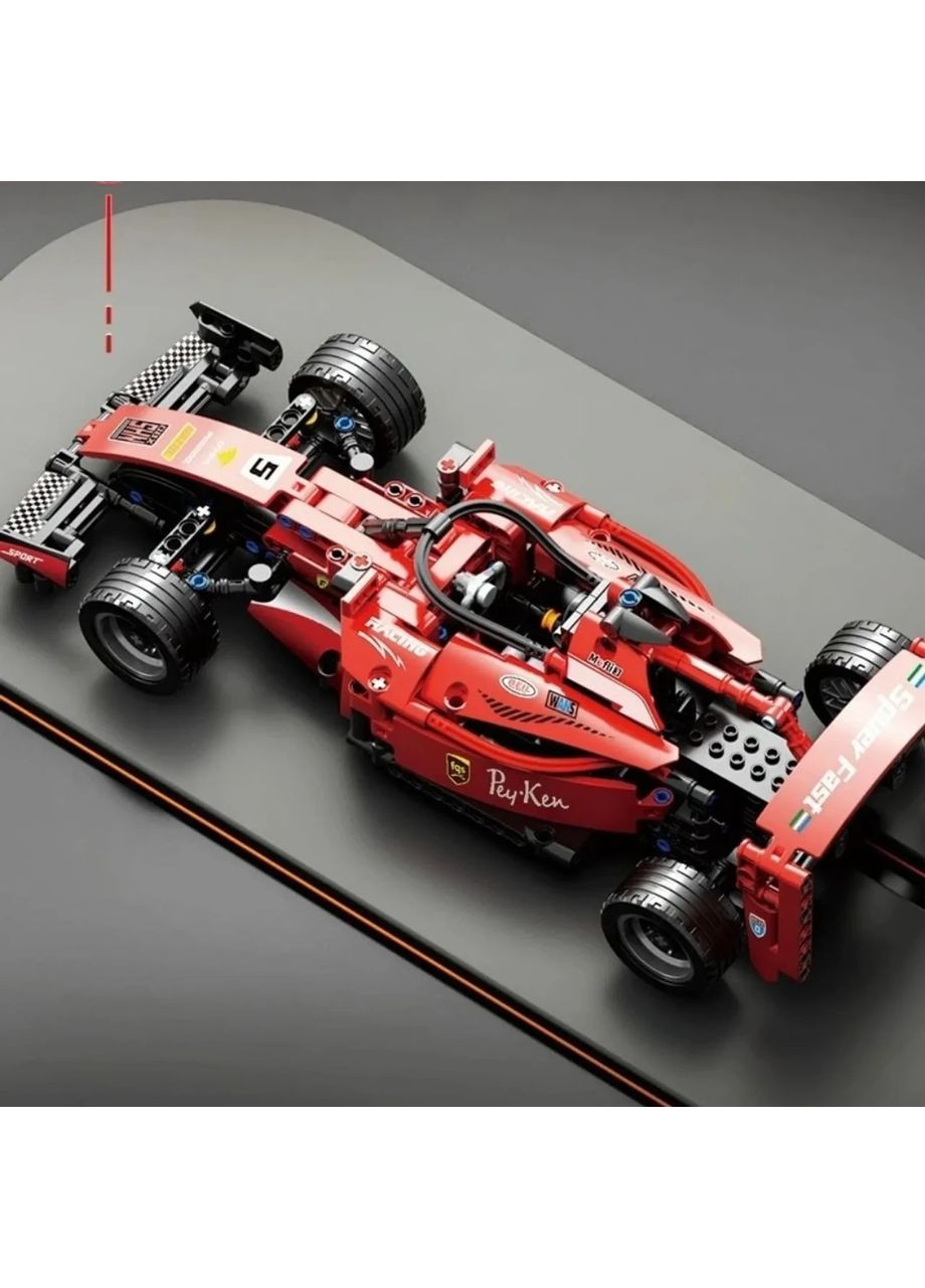 Детский большой (коллекционный) конструктор спортивный болид Ferrari 455 деталей, спортивная машинка для детей 1:18 размер No Brand (361669361)