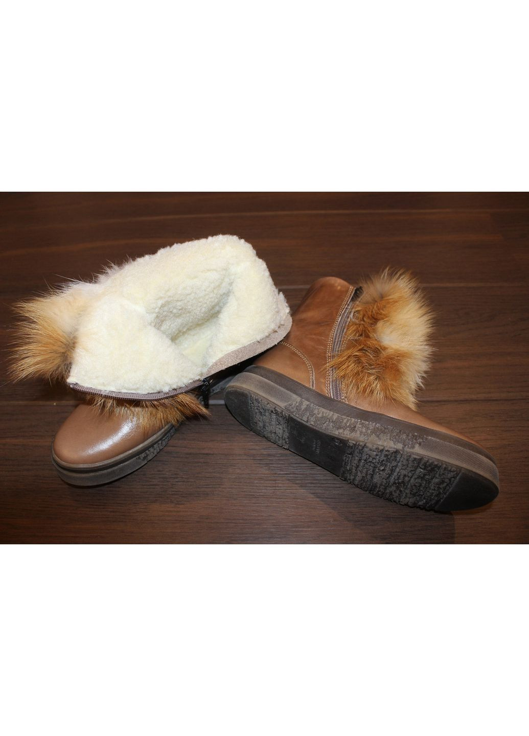 руді натуральна шкіра No Brand Чоботи жіночі зимові (361049620)