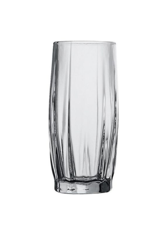 Набір високих склянок Dance 315мл 6шт для напоїв long-drink скляні склянки з рельєфними стінками Pasabahce (368977354)