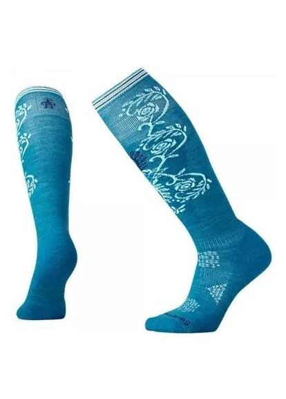 Комбинированные носки женские phd ski light pattern glacial blue, р. s Smartwool (334671790)