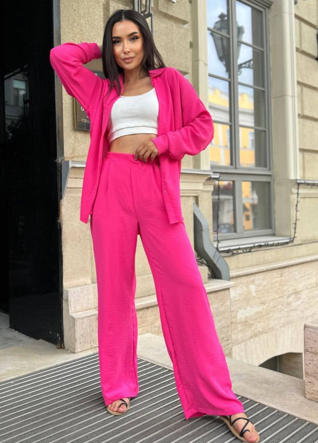 Костюм-двойка: свободная рубашка и брюки палаццо Tik-Tak (326769984)