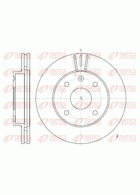 Диск тормозной CHEVROLET EPICA 01/05- EVANDA 03/05- LACETTI 03/05- передн. (пр-во ) 6959.10 Remsa (366142282)
