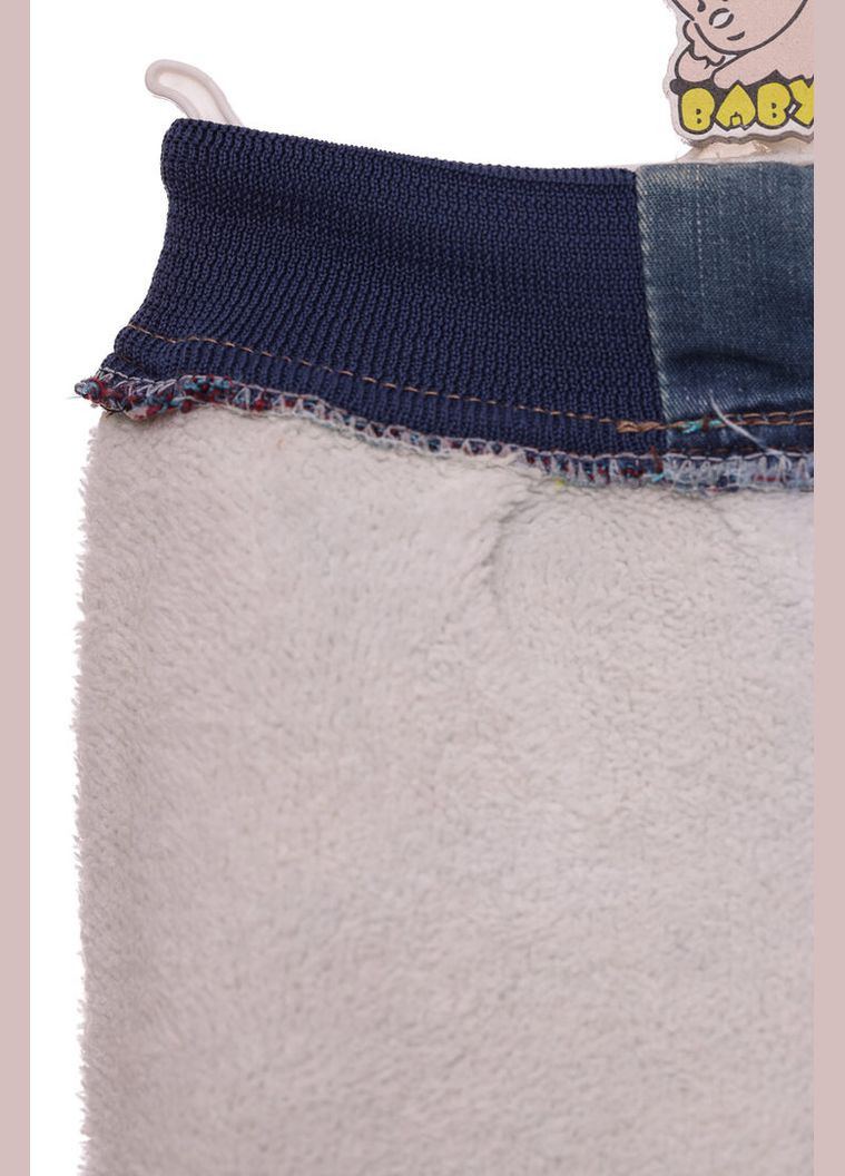 Джинси на махрі для дівчинки з ведмедиком світло-сині 68 см (51088) BABYKROHA (317042807)