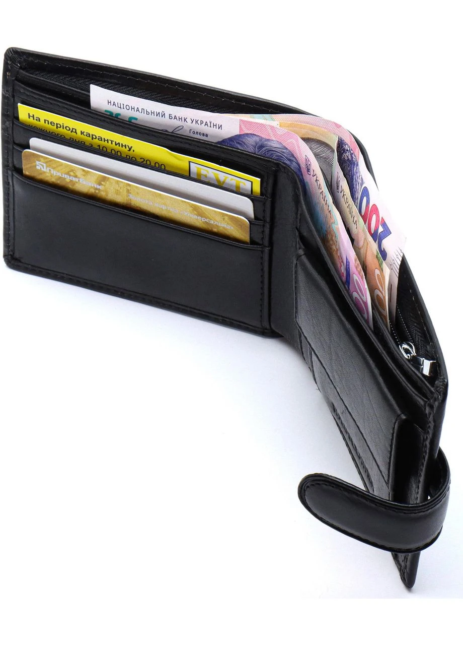 Кожаный мужской портмоне на кнопке ST104 st leather (391444779)