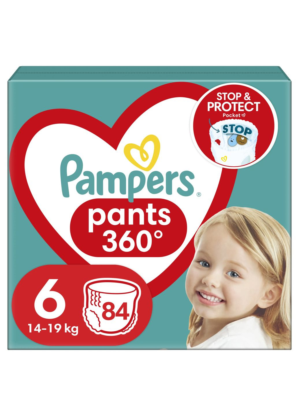 Підгузки-трусики Pants 6 (14-19 кг), 84 шт. Pampers (328309157)
