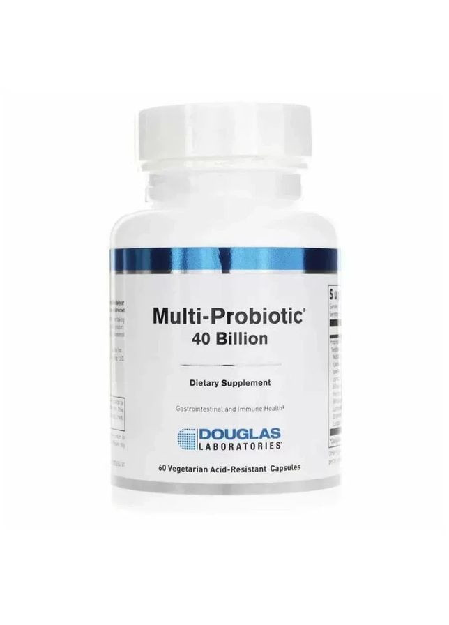 Пробіотики для підтримки кишкової флори (Multi-Probiotic) 40 млрд КУО 60 вегетаріанських капсул Douglas Laboratories (370188618)
