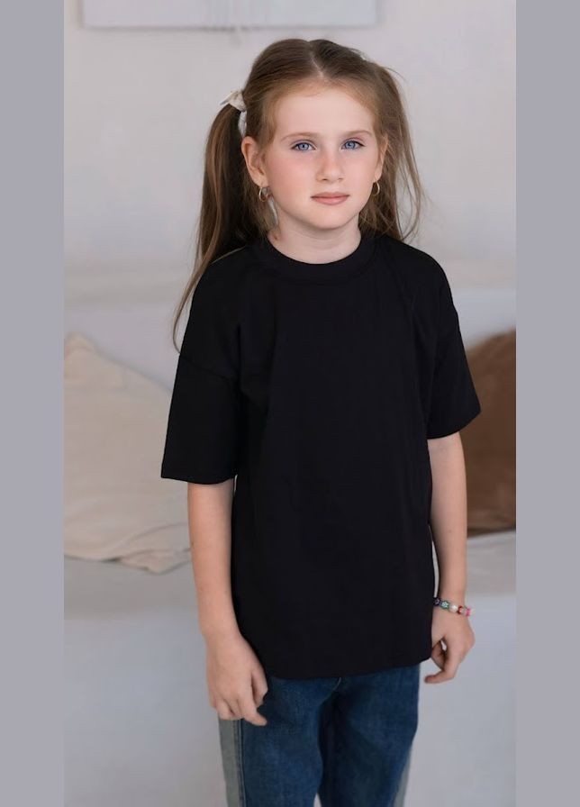 Черная летняя футболка детская hc (h001-6414-001-1) Be in fashion