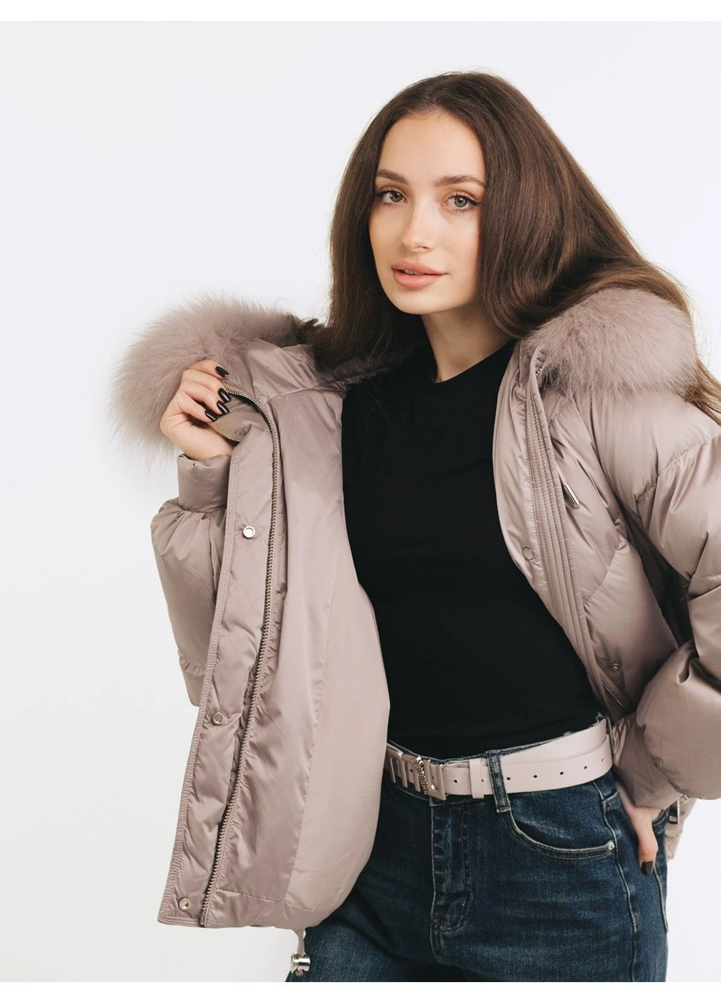 Бежевая зимняя куртка 21 - 04375 Vivilona