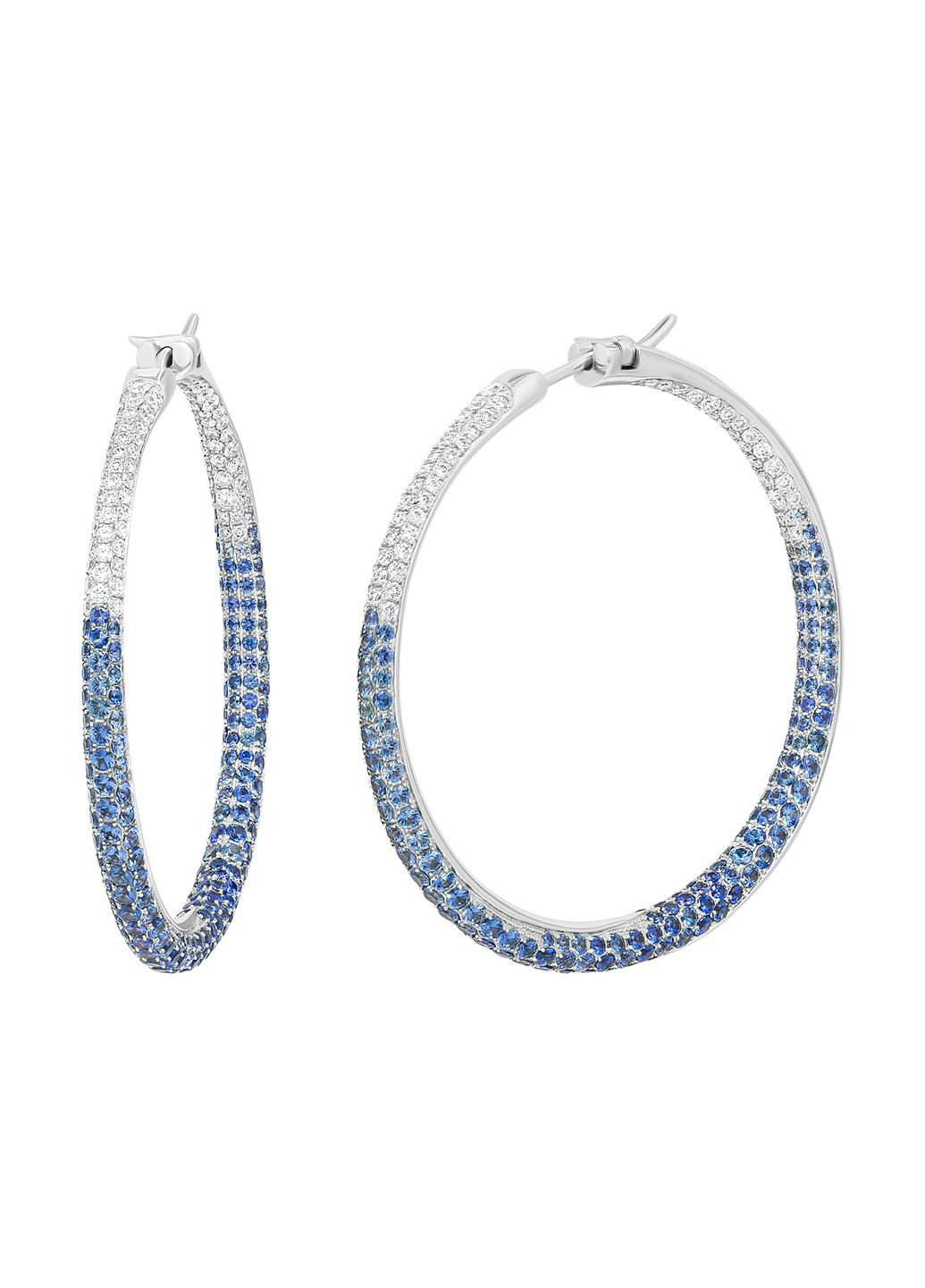 Серьги с бриллиантами и сапфирами 1С037-0082 Zarina (334874903)