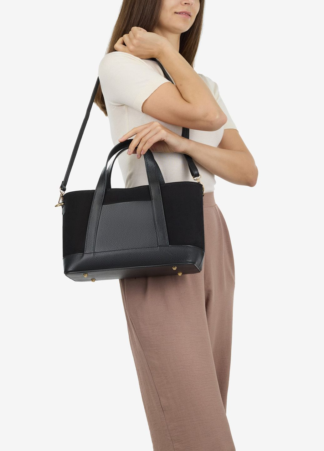 Сумка жіноча замшева тоут середня Tote Regina Notte (366289378)