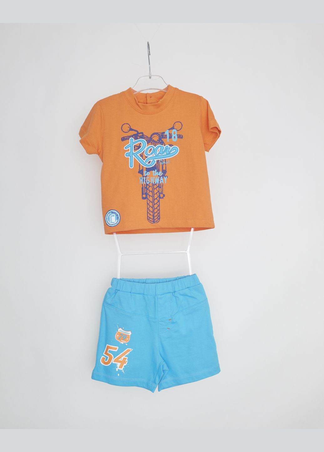 Помаранчевий літній комплект(футболка+шорти) Sprint