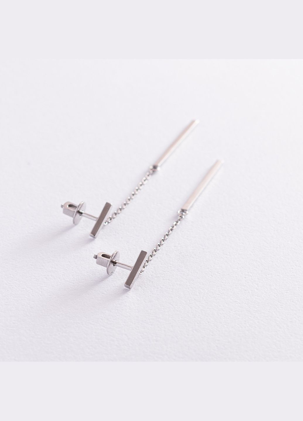 Серебряные серьги - пусеты Минимал 4960 Oniks (264644380)