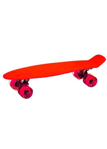 Пенні Борд червоний скейтборд для катання лонгборд з колесами, що світяться. ProDobro (367101670)