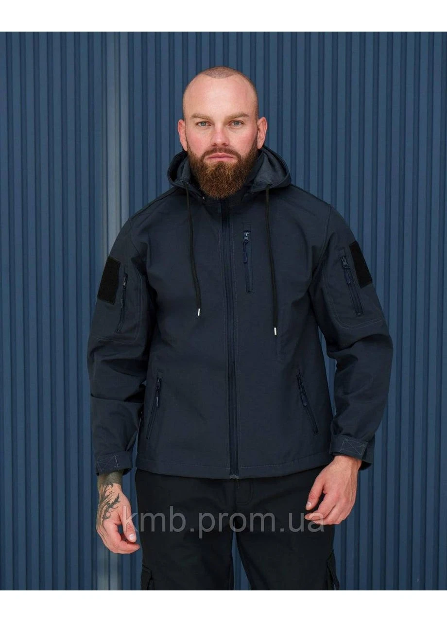 Куртка Softshell преміум з мікрофлісом темно синя Том.М (391236202)