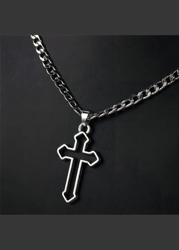 Кулон хрест на ланцюжку підвіска у вигляді великого хреста Cross (338436222)
