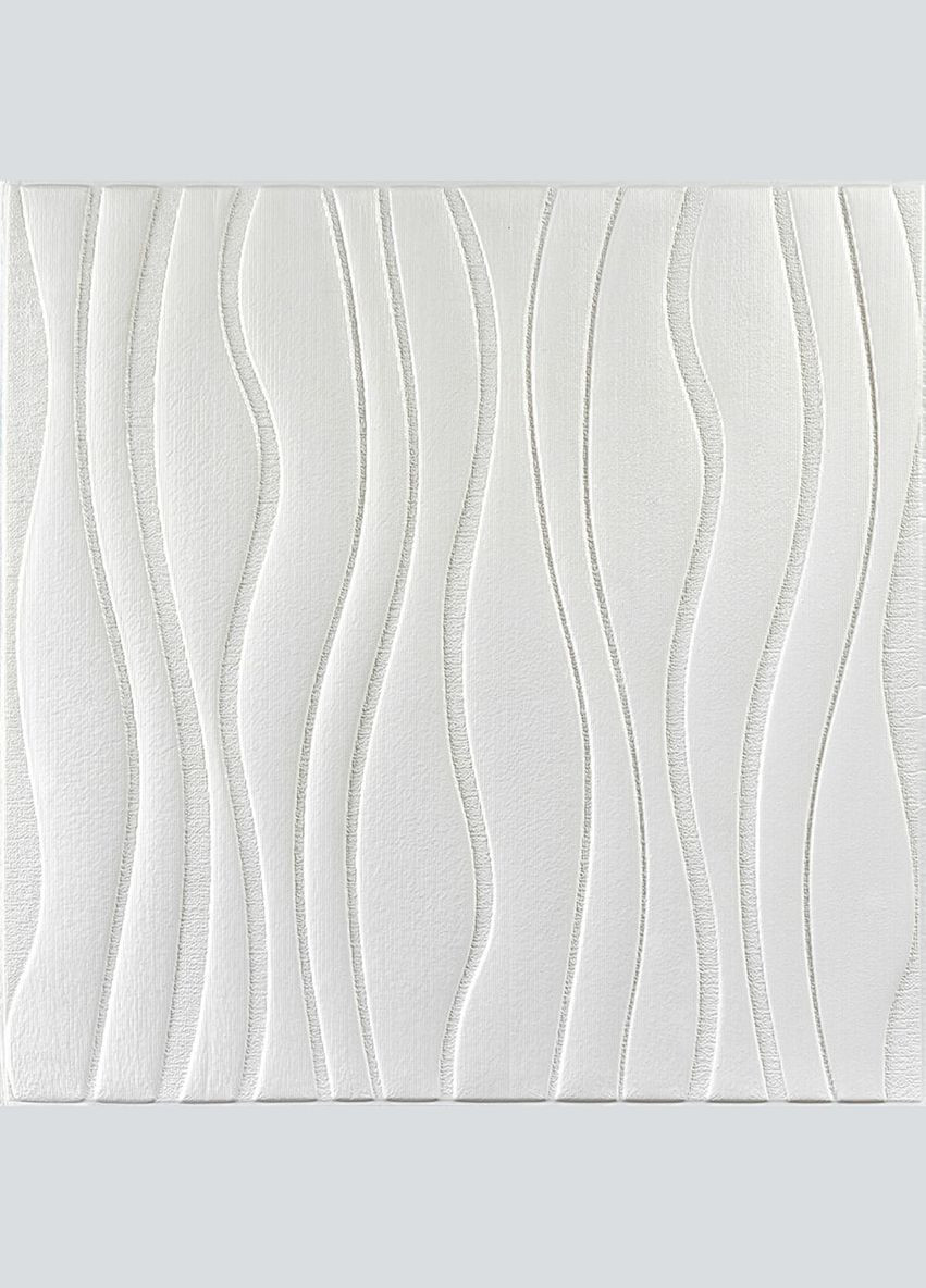 Самоклеющаяся декоративная потолочностеновая 3D панель волны 600*600*6mm (160) SW-00001199 Sticker Wall (295012955)