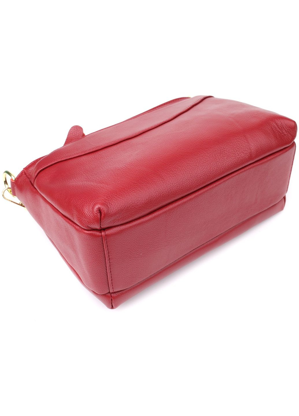 Сумка кросс-боди через плечо женская из натуральной кожи средняя Красный 38241 Vintage (355245181)