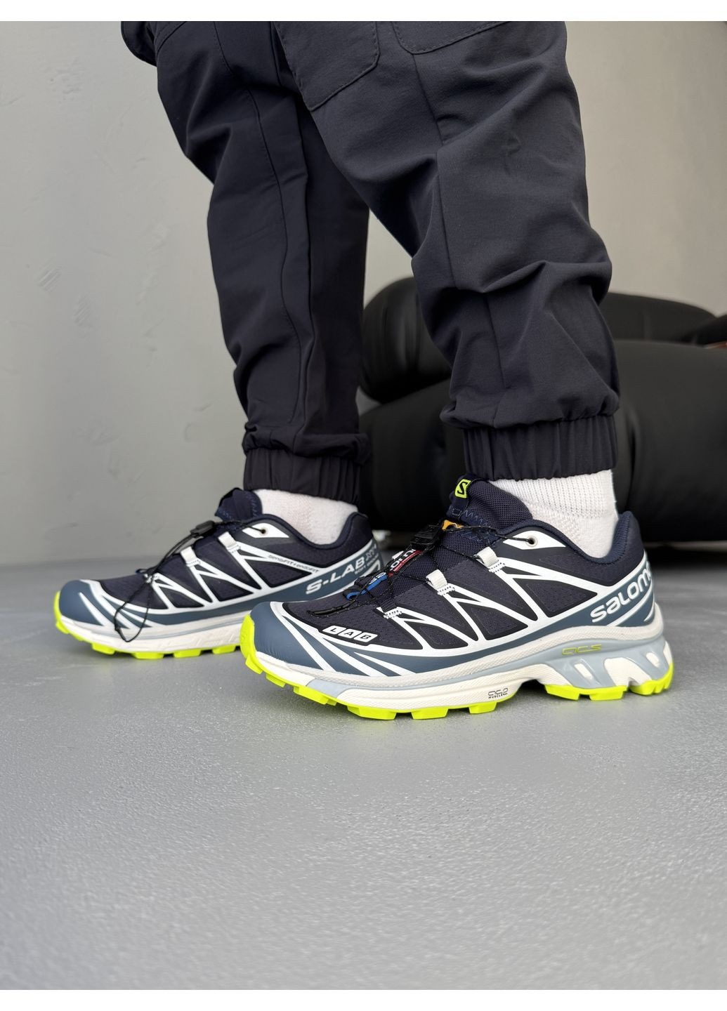 Белые демисезонные кроссовки мужские salomon s / lab xt-6 blue / white саломон хт-6 No Brand